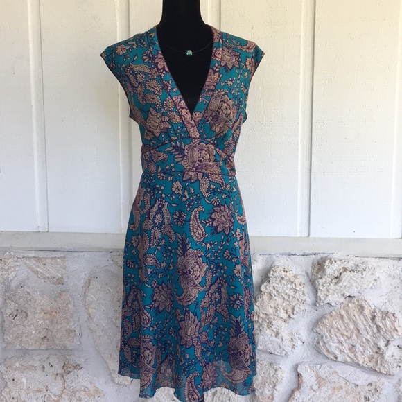 Philip Decaprio Dresses & Skirts - Philip Decaprio teal purple & taupe dress